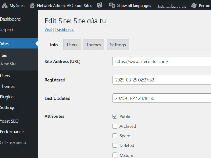 WordPress Multisite - Tạo nhiều phiên bản trong một lần cài đặt