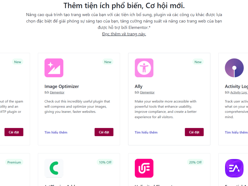 Elementor Pro là plugin WordPress hỗ trợ Website Builder mạnh mẽ và cung cấp nhiều tính năng chuyên nghiệp.
