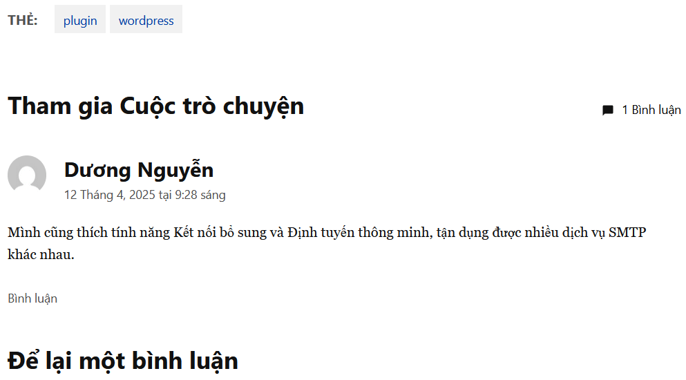 Sau đó mình đã dịch website WordPress của mình sang tiếng Việt một cách dễ dàng.
